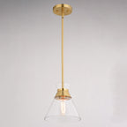 Harper 8.5 - in. 1 Light Pendant Natural Brass - Orvon Lighting