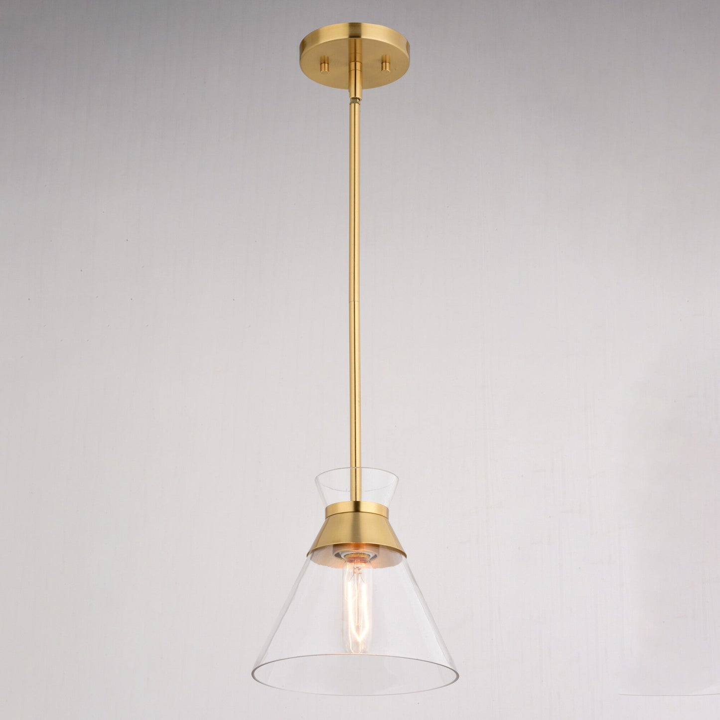 Harper 8.5 - in. 1 Light Pendant Natural Brass - Orvon Lighting