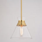 Harper 8.5 - in. 1 Light Pendant Natural Brass - Orvon Lighting