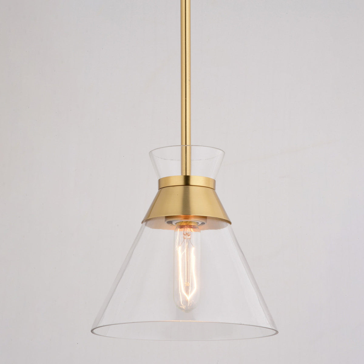 Harper 8.5 - in. 1 Light Pendant Natural Brass - Orvon Lighting