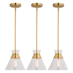 Harper 8.5 - in. 1 Light Pendant Natural Brass - Orvon Lighting