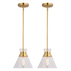 Harper 8.5 - in. 1 Light Pendant Natural Brass - Orvon Lighting