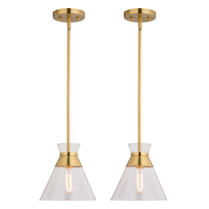 Harper 8.5 - in. 1 Light Pendant Natural Brass - Orvon Lighting