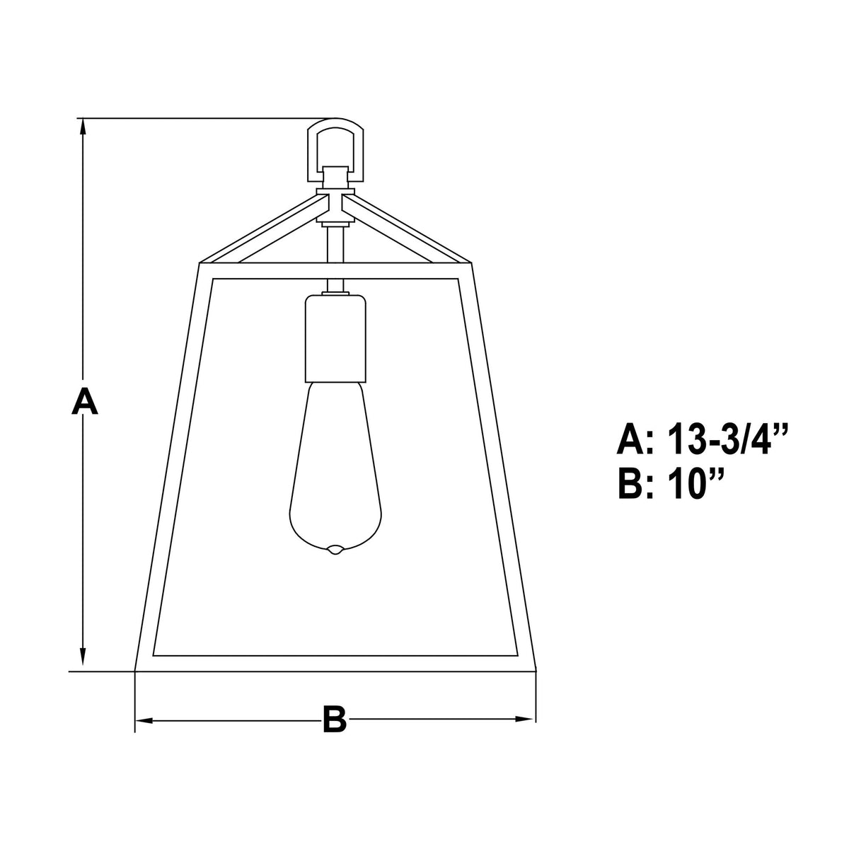 Hayes 10 in. W Mini Pendant Black - Orvon Lighting