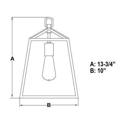 Hayes 10 in. W Mini Pendant Black - Orvon Lighting