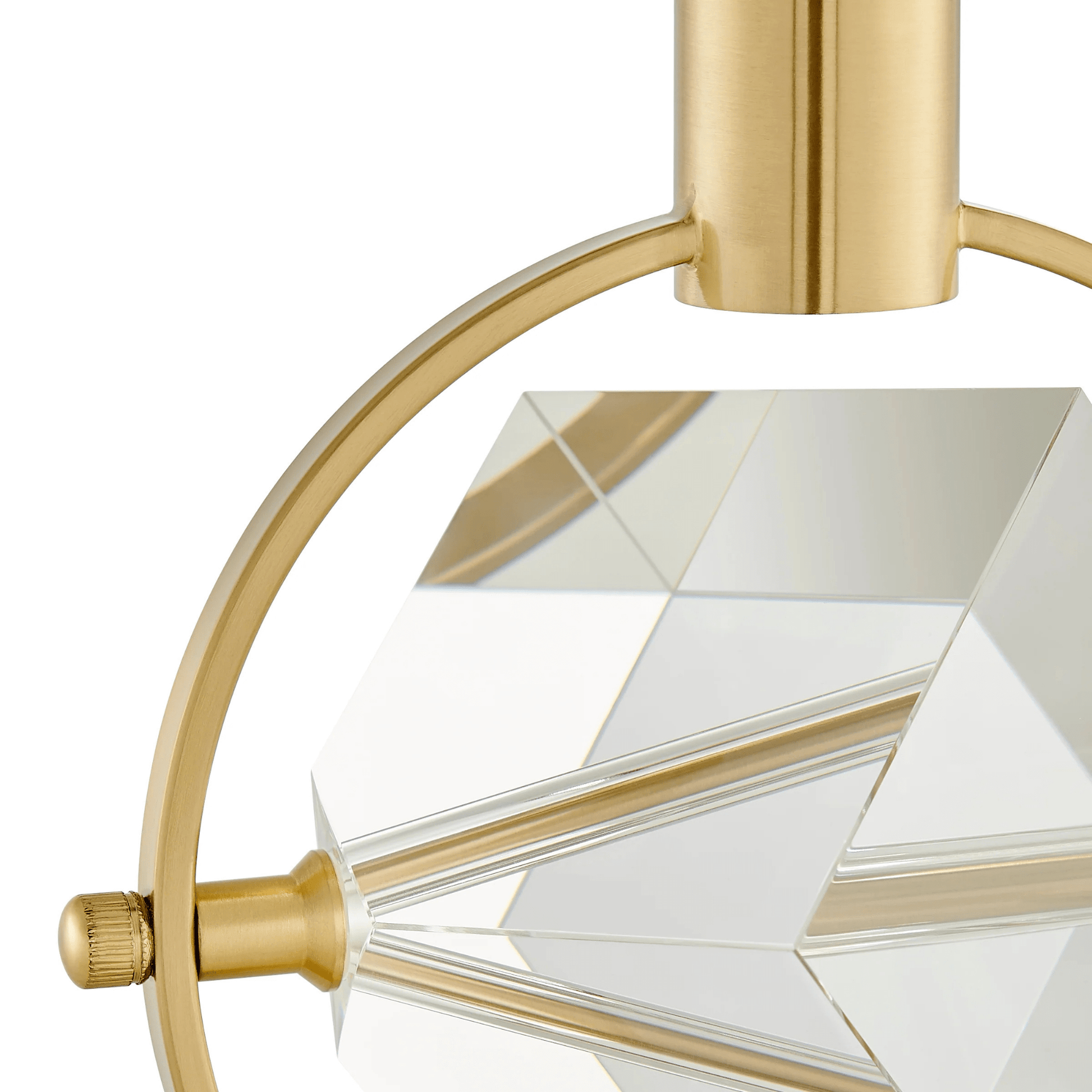 Hollywood Cube 1 Light Pendant Gold - Orvon Lighting