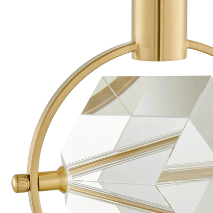 Hollywood Cube 1 Light Pendant Gold - Orvon Lighting