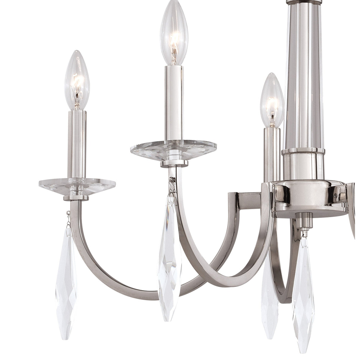 Hoyne 5 Light Chandelier Polished Nickel - Orvon Lighting