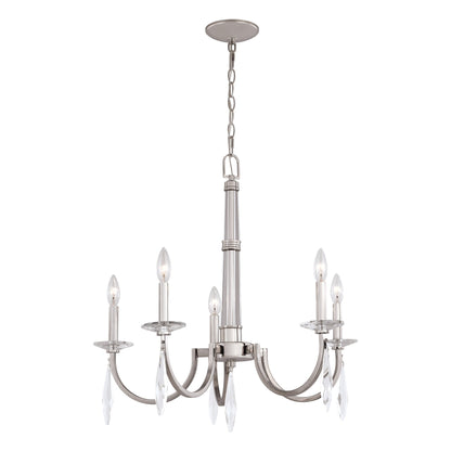 Hoyne 5 Light Chandelier Polished Nickel - Orvon Lighting