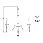 Hoyne 5 Light Chandelier Polished Nickel - Orvon Lighting