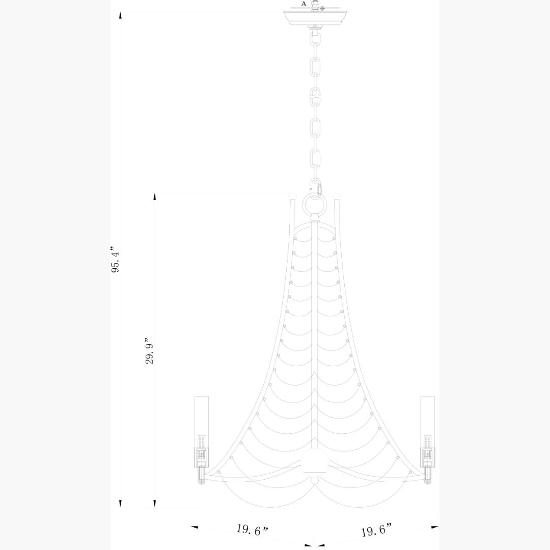 Surya Hawes 19.5" L × 19.5" W × 25.5" H Chandelier – Default Title additional view