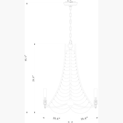 Surya Hawes 19.5" L × 19.5" W × 25.5" H Chandelier – Default Title additional view