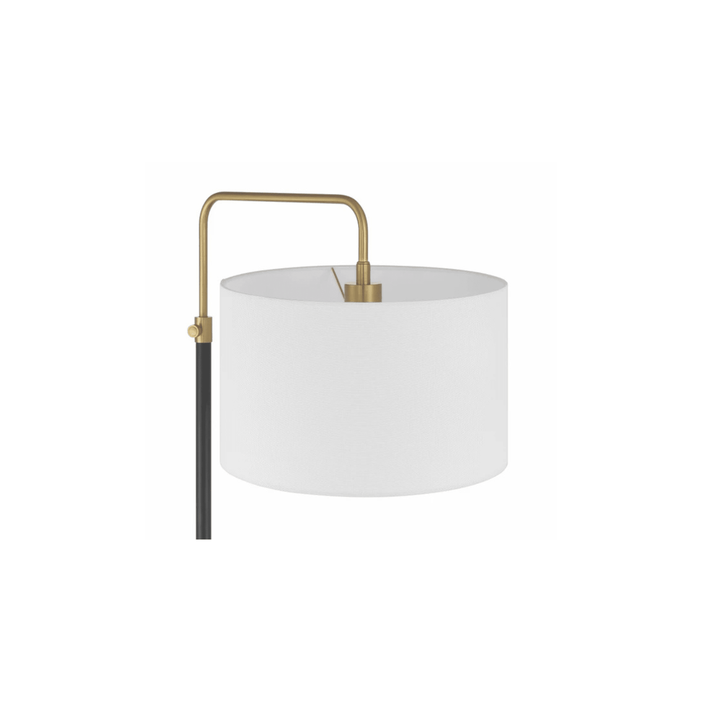 Ingraham 1 Light Floor Lamp in Flat Black/Satin Brass - Orvon Lighting