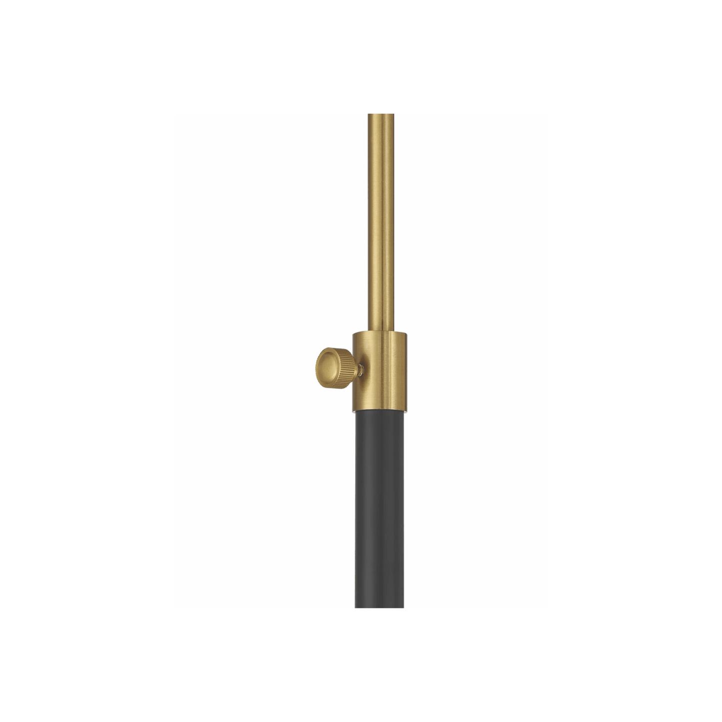 Ingraham 1 Light Floor Lamp in Flat Black/Satin Brass - Orvon Lighting