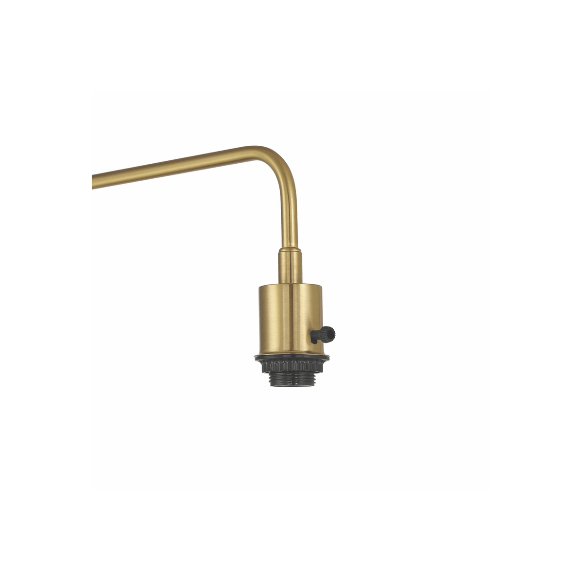 Ingraham 1 Light Floor Lamp in Flat Black/Satin Brass - Orvon Lighting