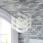 Isabel 16 - in 4 Light Pendant Satin Nickel - Orvon Lighting