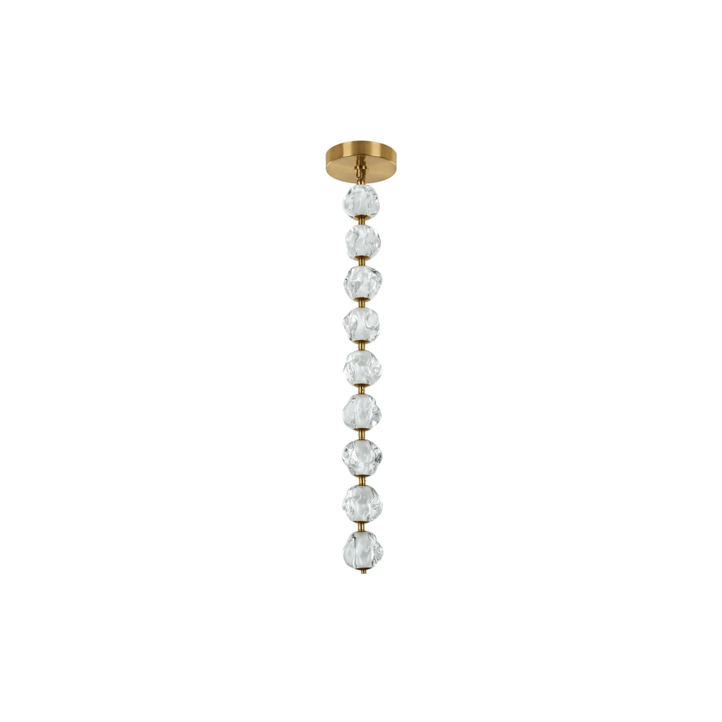 Jackie LED 8.3 inch Satin Brass Pendant Ceiling Light - Orvon Lighting