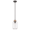 Jeremiah 1 Light 6 inch Espresso Mini Pendant Ceiling Light - Orvon Lighting