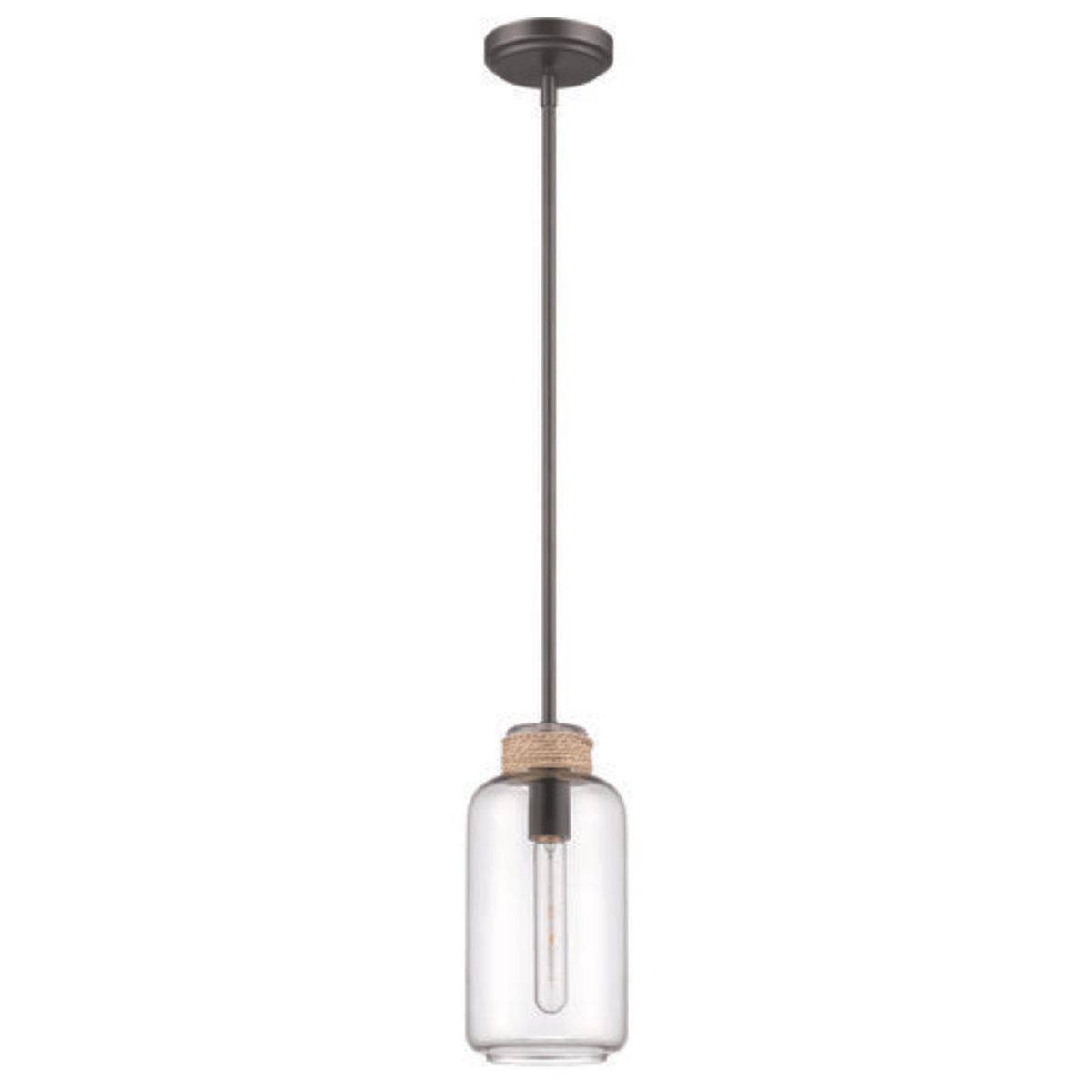 Jeremiah 1 Light 6 inch Espresso Mini Pendant Ceiling Light - Orvon Lighting
