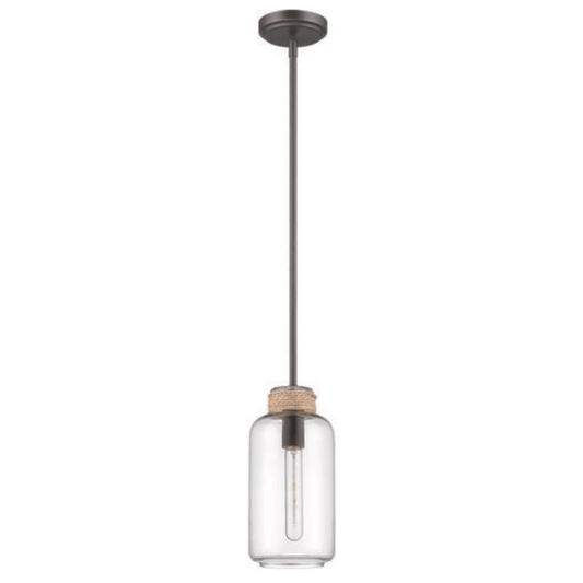 Jeremiah 1 Light 6 inch Espresso Mini Pendant Ceiling Light - Orvon Lighting