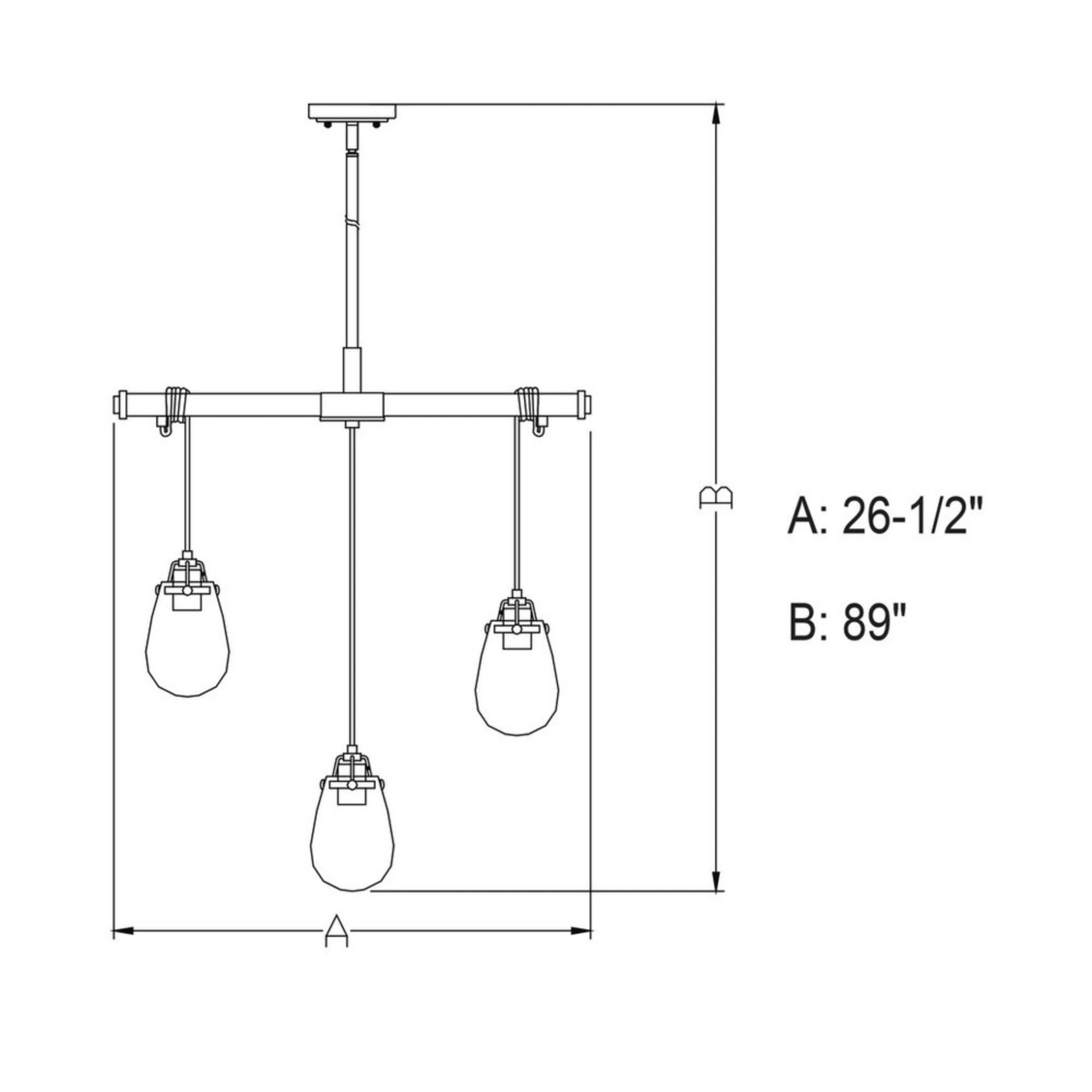 Kassidy 5L Adjustable Chandelier Black and Natural Brass - Orvon Lighting