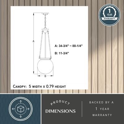 Kent 11.75 - in. W 1 Light Pendant - Orvon Lighting