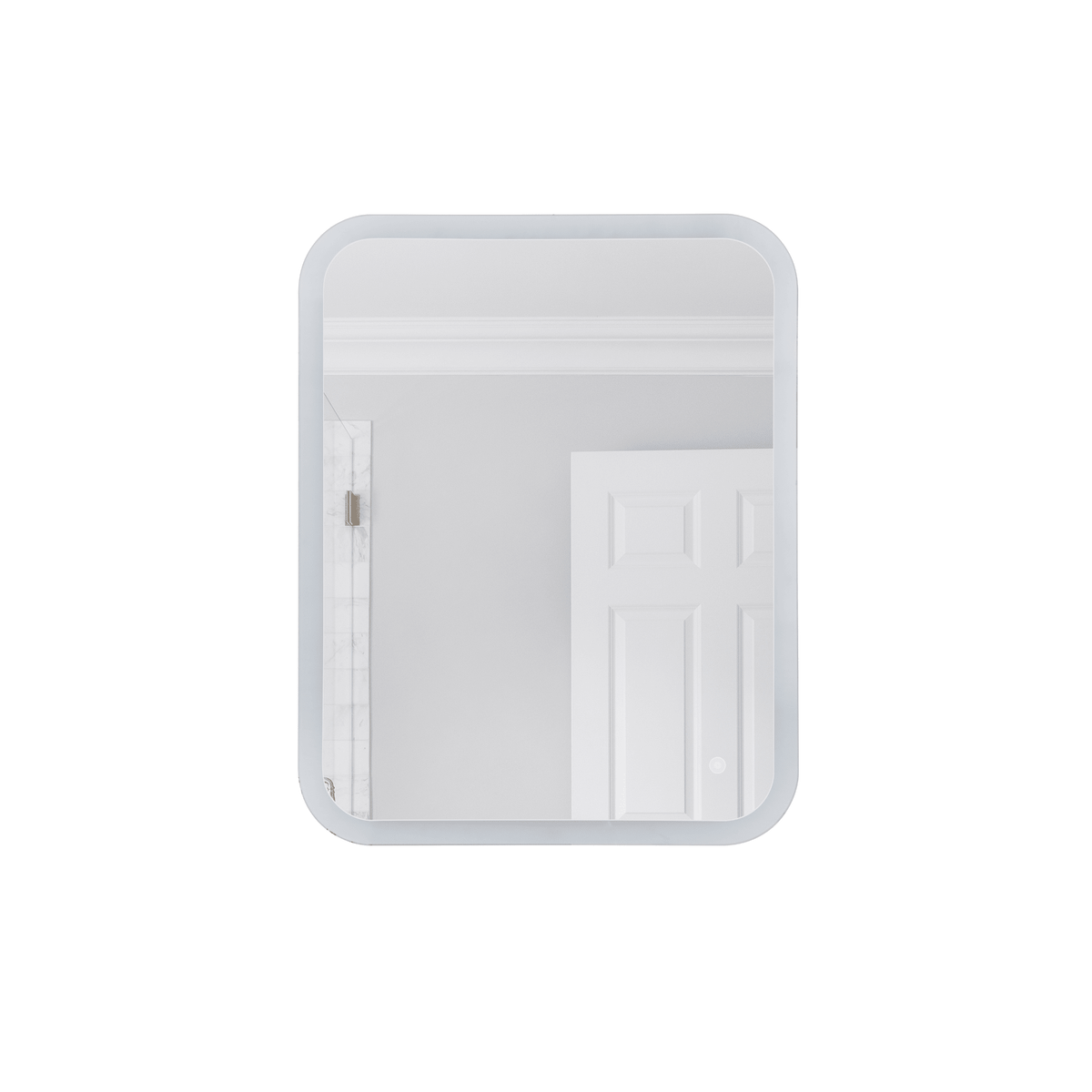 LED Lighted Mirror 30 X 23.98 inch White Mirror - Orvon Lighting