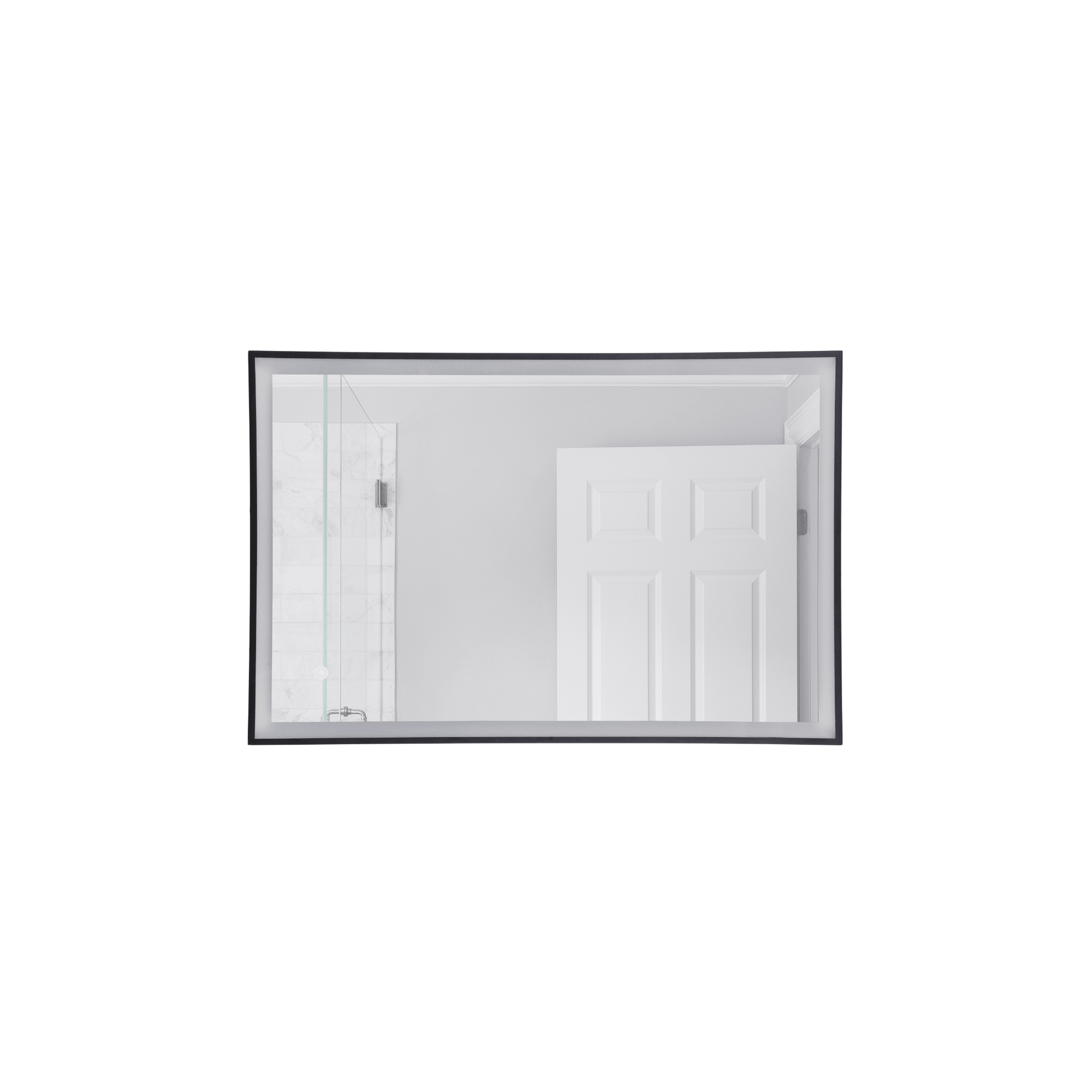 LED Lighted Mirror 35.98 X 23.98 inch Flat Black Mirror - Orvon Lighting