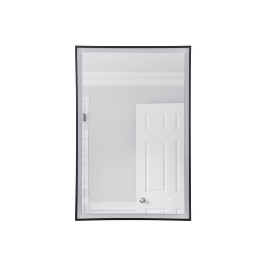 LED Lighted Mirror 35.98 X 23.98 inch Flat Black Mirror - Orvon Lighting