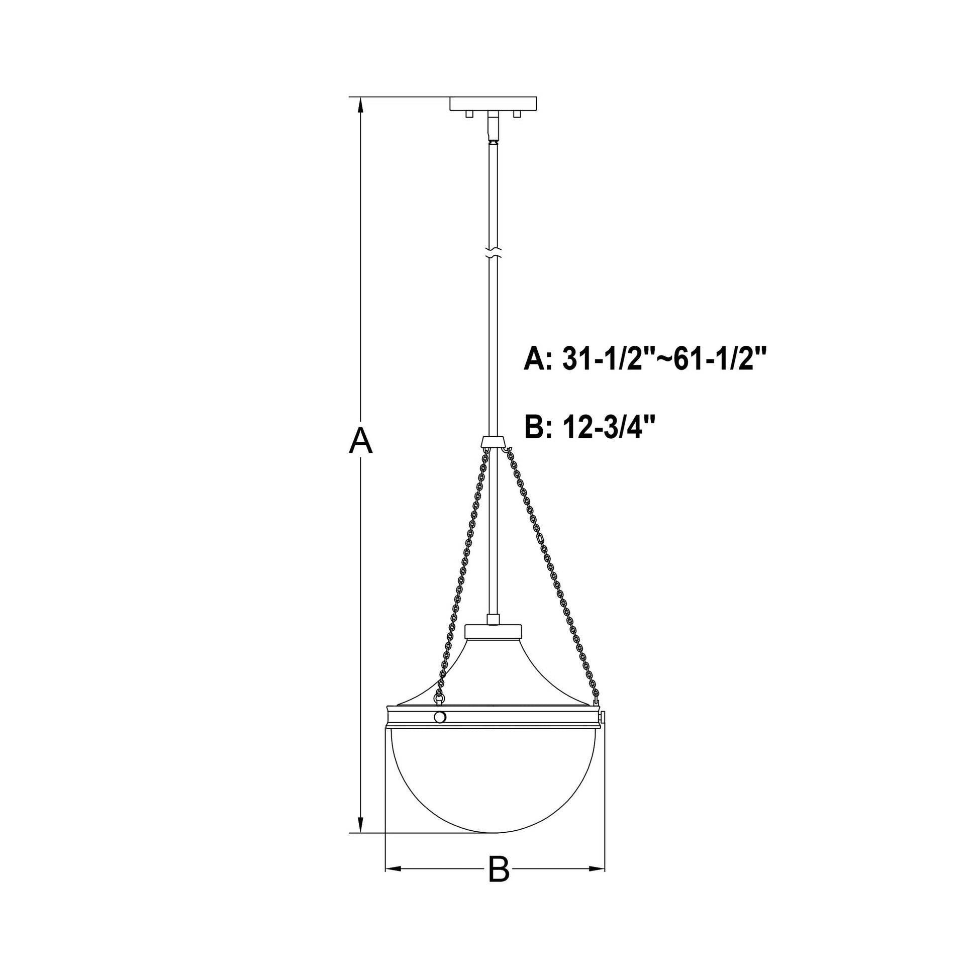 Lincoln 12.75 - in. W 1 Light Pendant - Orvon Lighting