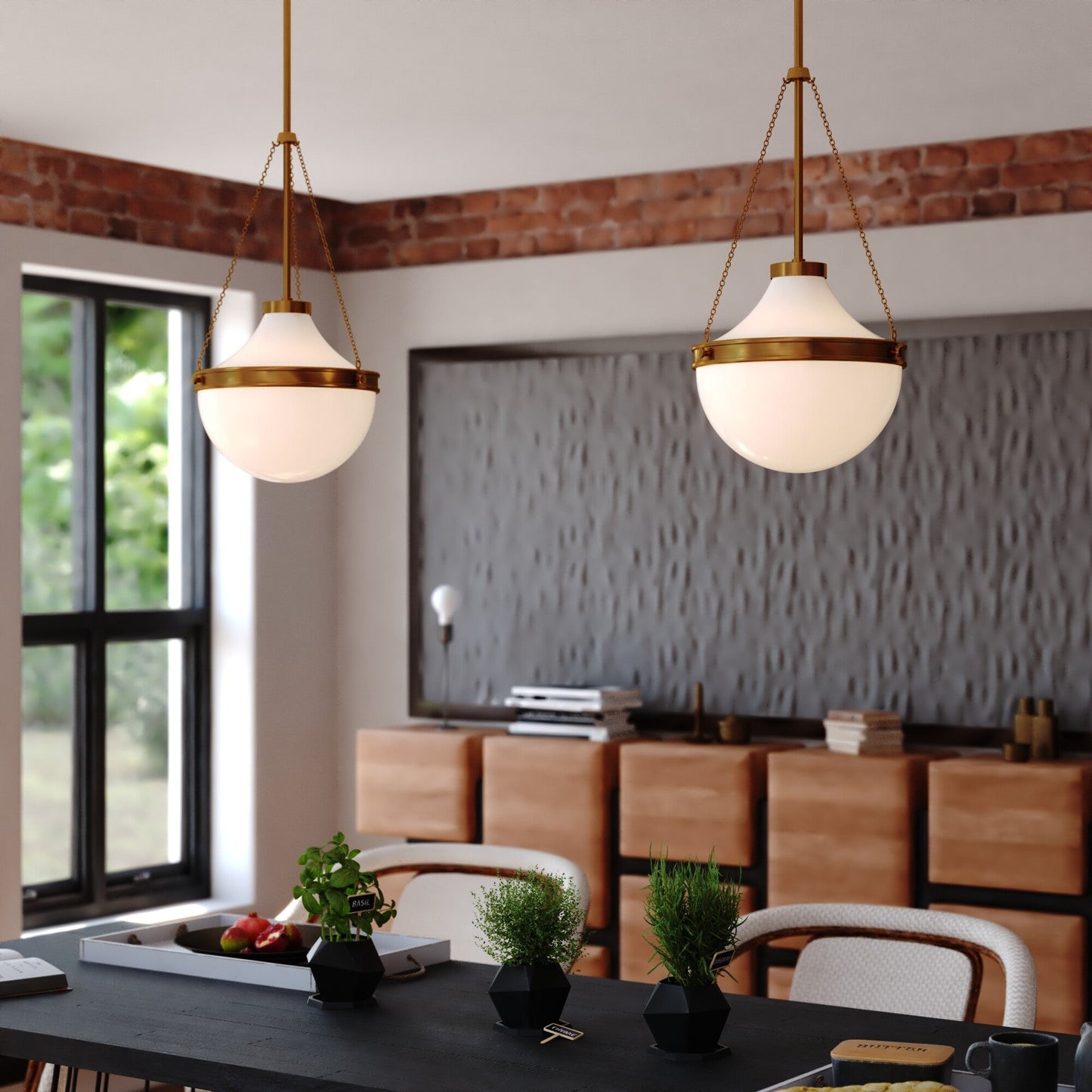 Lincoln 12.75 - in. W 1 Light Pendant - Orvon Lighting