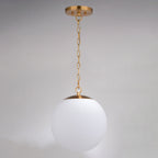 Linden 12 - in. 1 Light Globe Pendant Muted Brass - Orvon Lighting