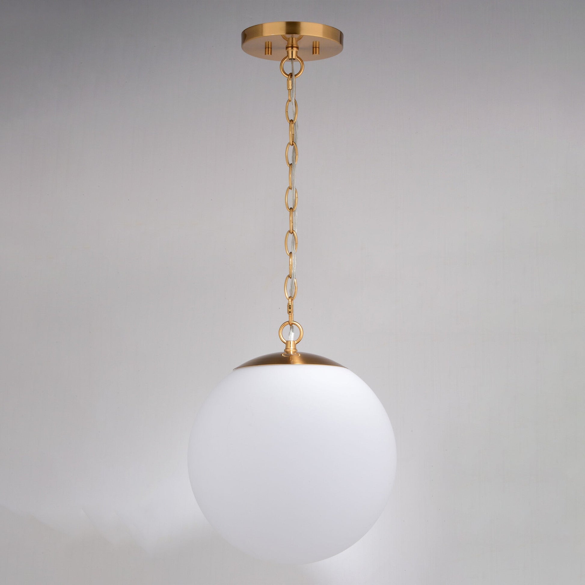 Linden 12 - in. 1 Light Globe Pendant Muted Brass - Orvon Lighting