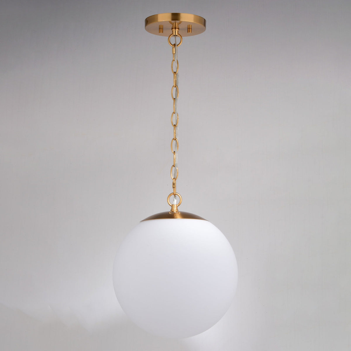Linden 12 - in. 1 Light Globe Pendant Muted Brass - Orvon Lighting