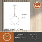 Linden 12 - in. 1 Light Globe Pendant Muted Brass - Orvon Lighting