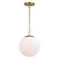 Linden 12 - in. 1 Light Globe Pendant Muted Brass - Orvon Lighting