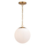 Linden 12 - in. 1 Light Globe Pendant Muted Brass - Orvon Lighting