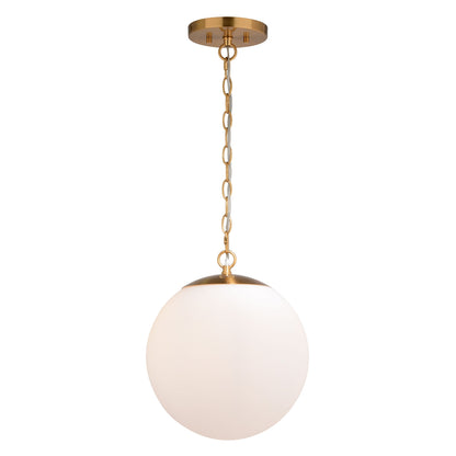Linden 12 - in. 1 Light Globe Pendant Muted Brass - Orvon Lighting