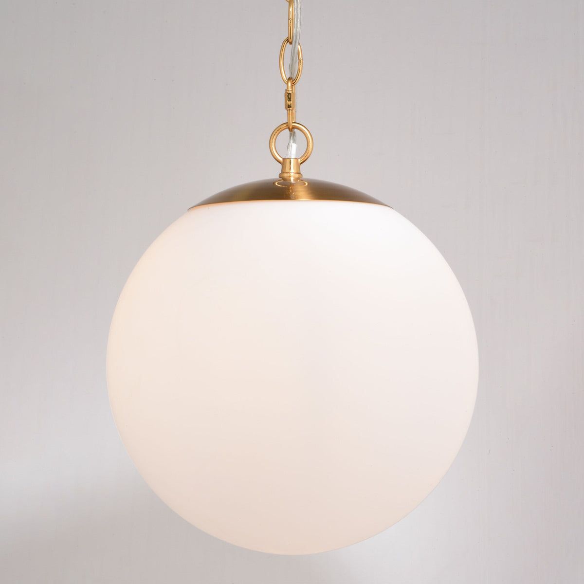 Linden 12 - in. 1 Light Globe Pendant Muted Brass - Orvon Lighting