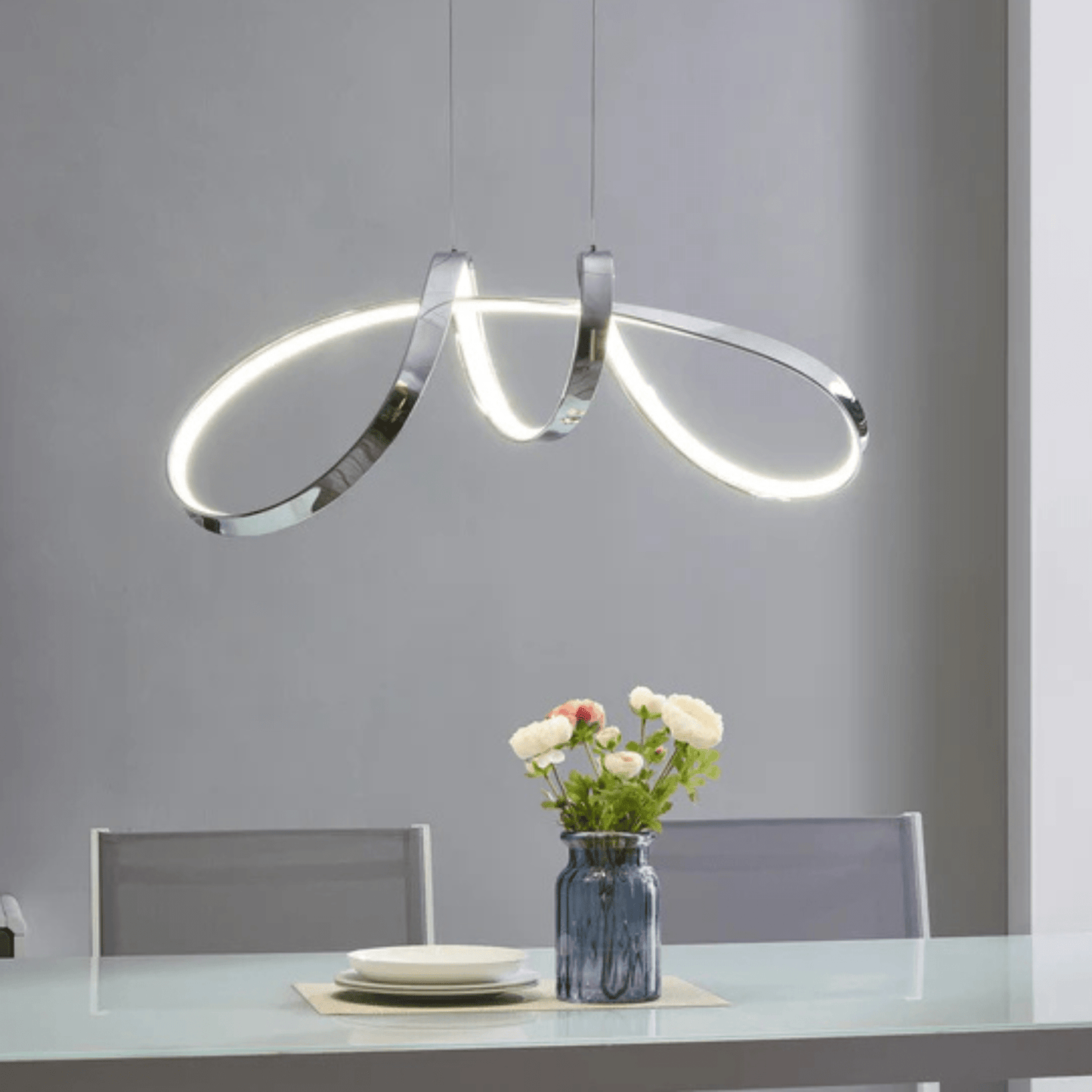 Lisbon LED Chandelier Chrome - Orvon Lighting