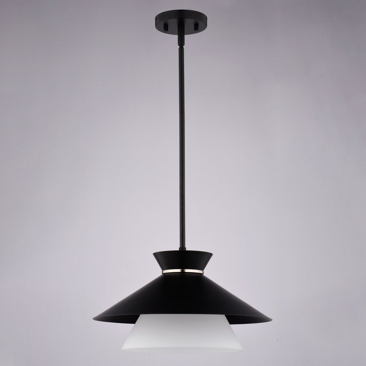 Loomis 15 - in. 1 Light Pendant Matte Black - Orvon Lighting