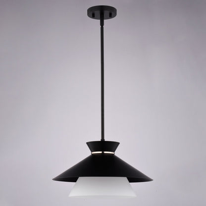 Loomis 15 - in. 1 Light Pendant Matte Black - Orvon Lighting