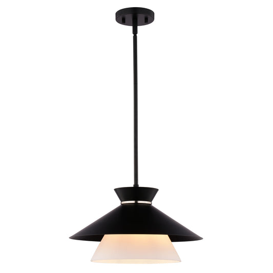 Loomis 15 - in. 1 Light Pendant Matte Black - Orvon Lighting