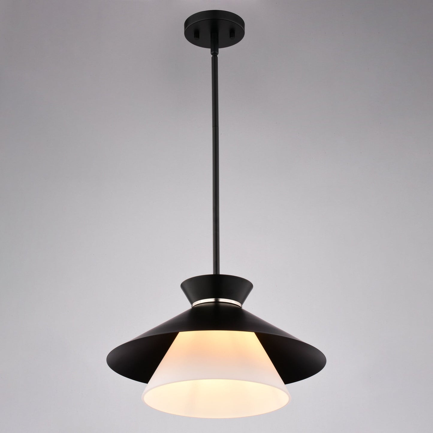 Loomis 15 - in. 1 Light Pendant Matte Black - Orvon Lighting