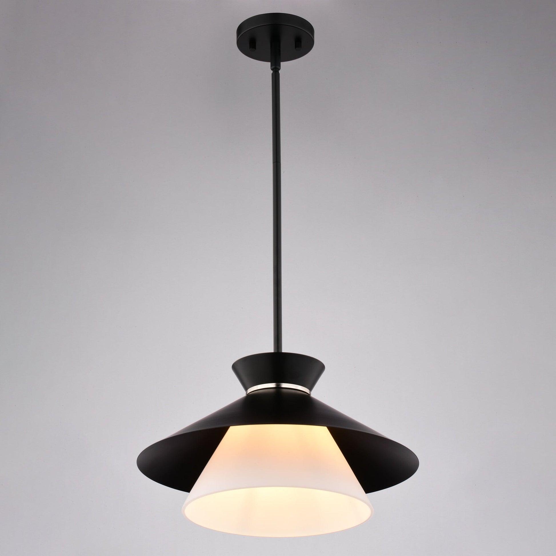 Loomis 15 - in. 1 Light Pendant Matte Black - Orvon Lighting