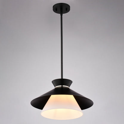 Loomis 15 - in. 1 Light Pendant Matte Black - Orvon Lighting