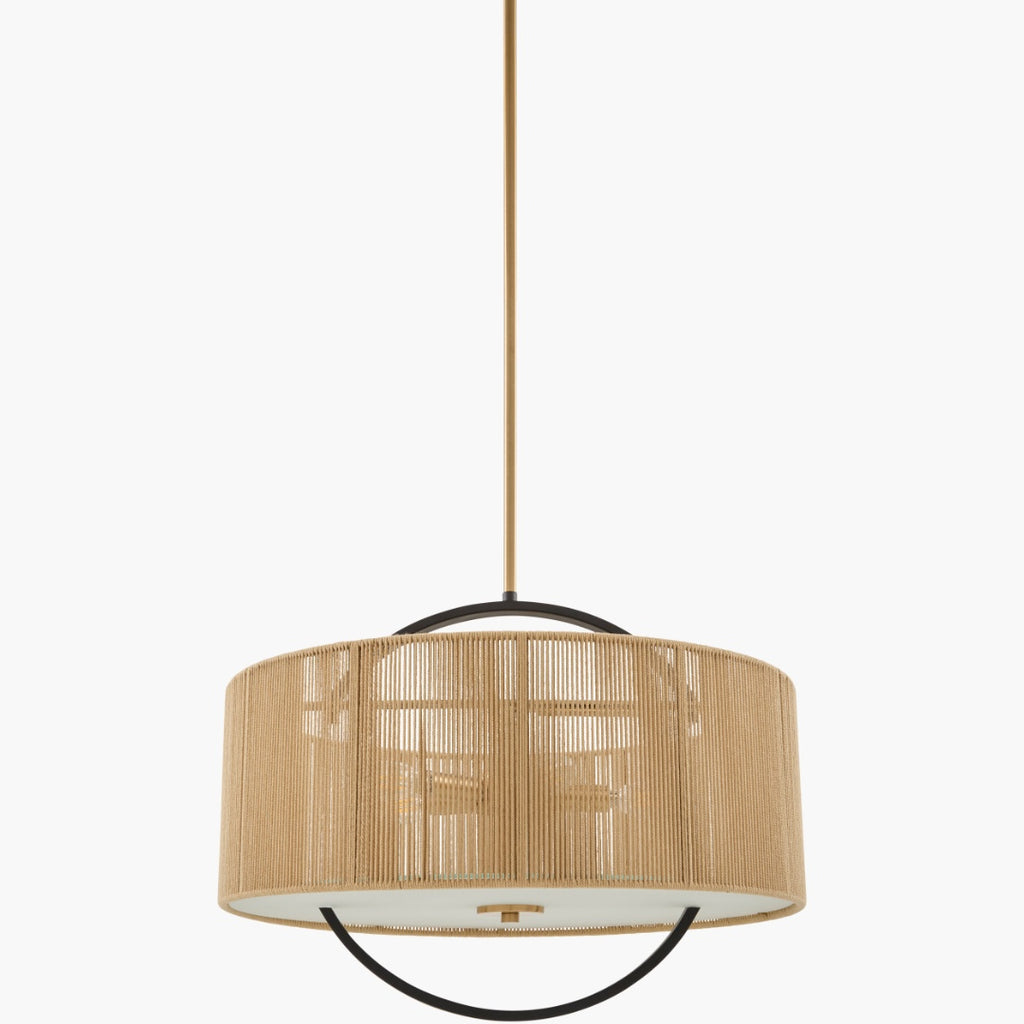 Surya Liradis 20" L × 20" W Chandelier – Black, Brown