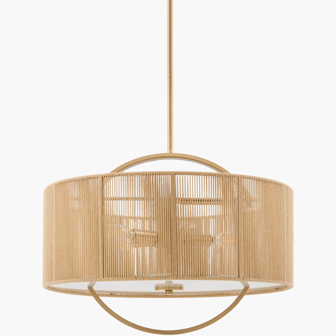 Surya Liradis 20" L × 20" W Chandelier – Gold, Brown