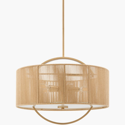 Surya Liradis 20" L × 20" W Chandelier – Gold, Brown