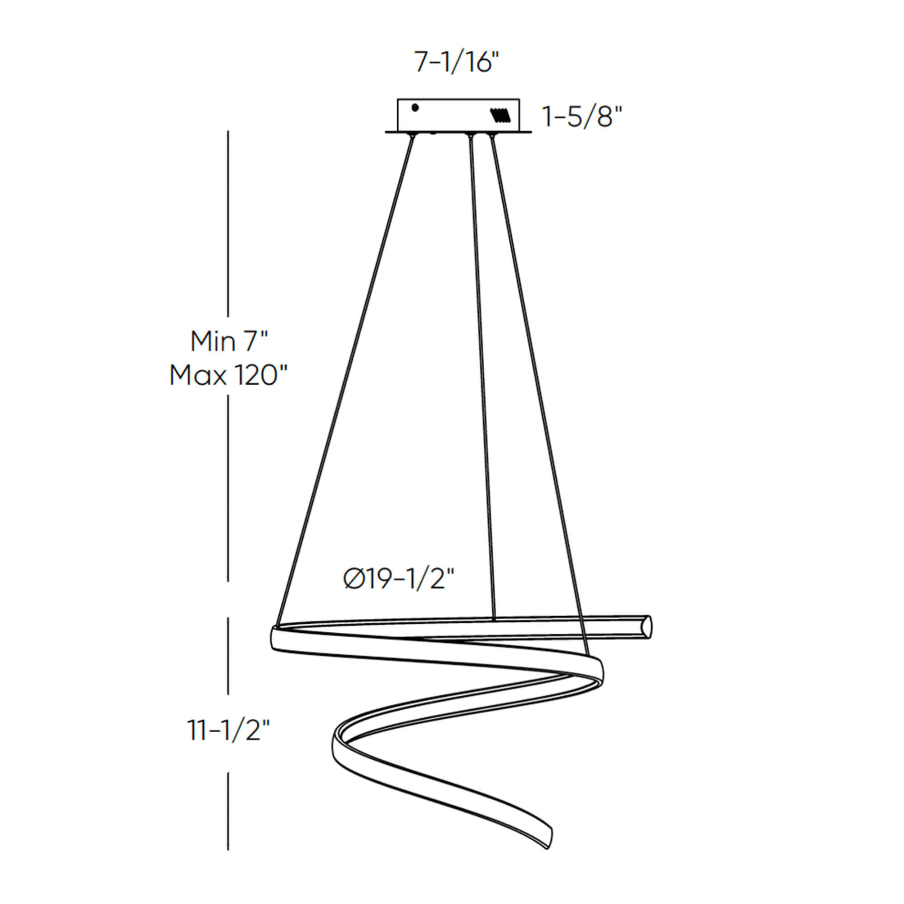 Luxury 20″ LED Pendant Light - Orvon Lighting